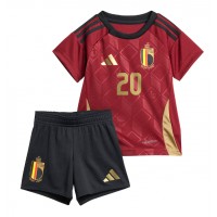 Belgien Lois Openda #20 Fußballbekleidung Heimtrikot Kinder EM 2024 Kurzarm (+ kurze hosen)